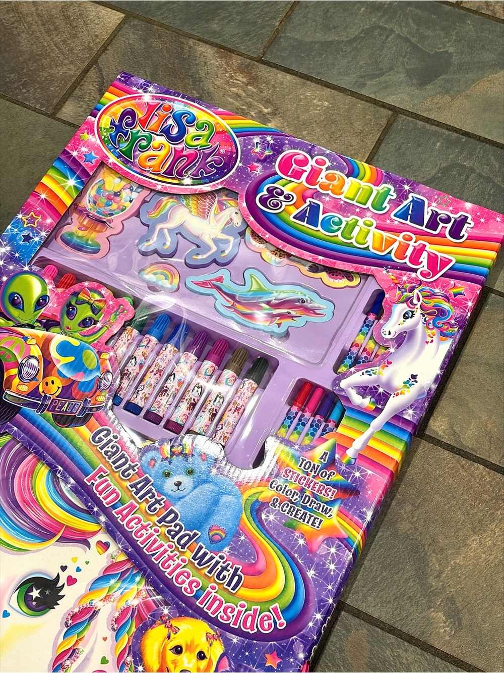 ✨ Lisa Frank Giant Art & Activity Set 🦄 100% FULLY INTACT! ✨ - Picture 2 of 10